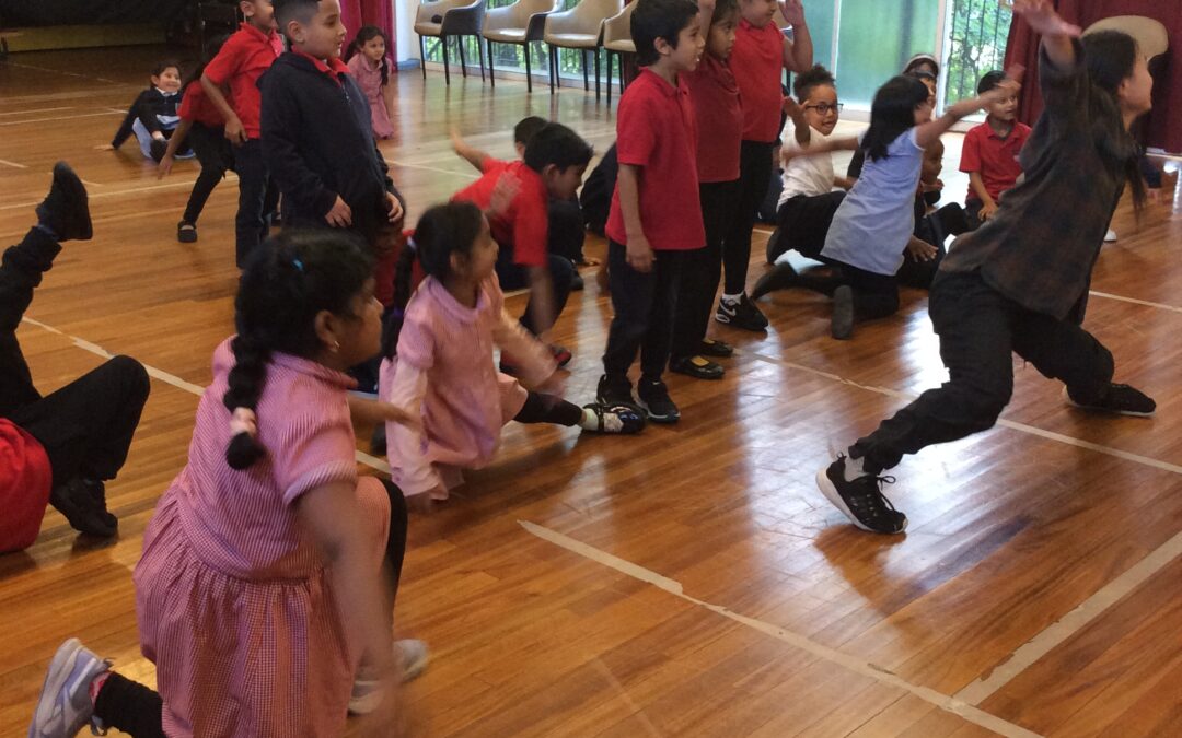 Year 2 dancing like a piece of paper with Akram Khan