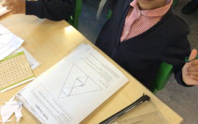 Maths Week England in year 2 – From triangle to tetrahedron, to tetratreedron!